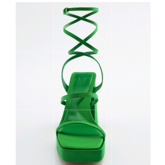 NWT Zara strappy chunky platform heels 👠 💕 - Picture 4 of 11